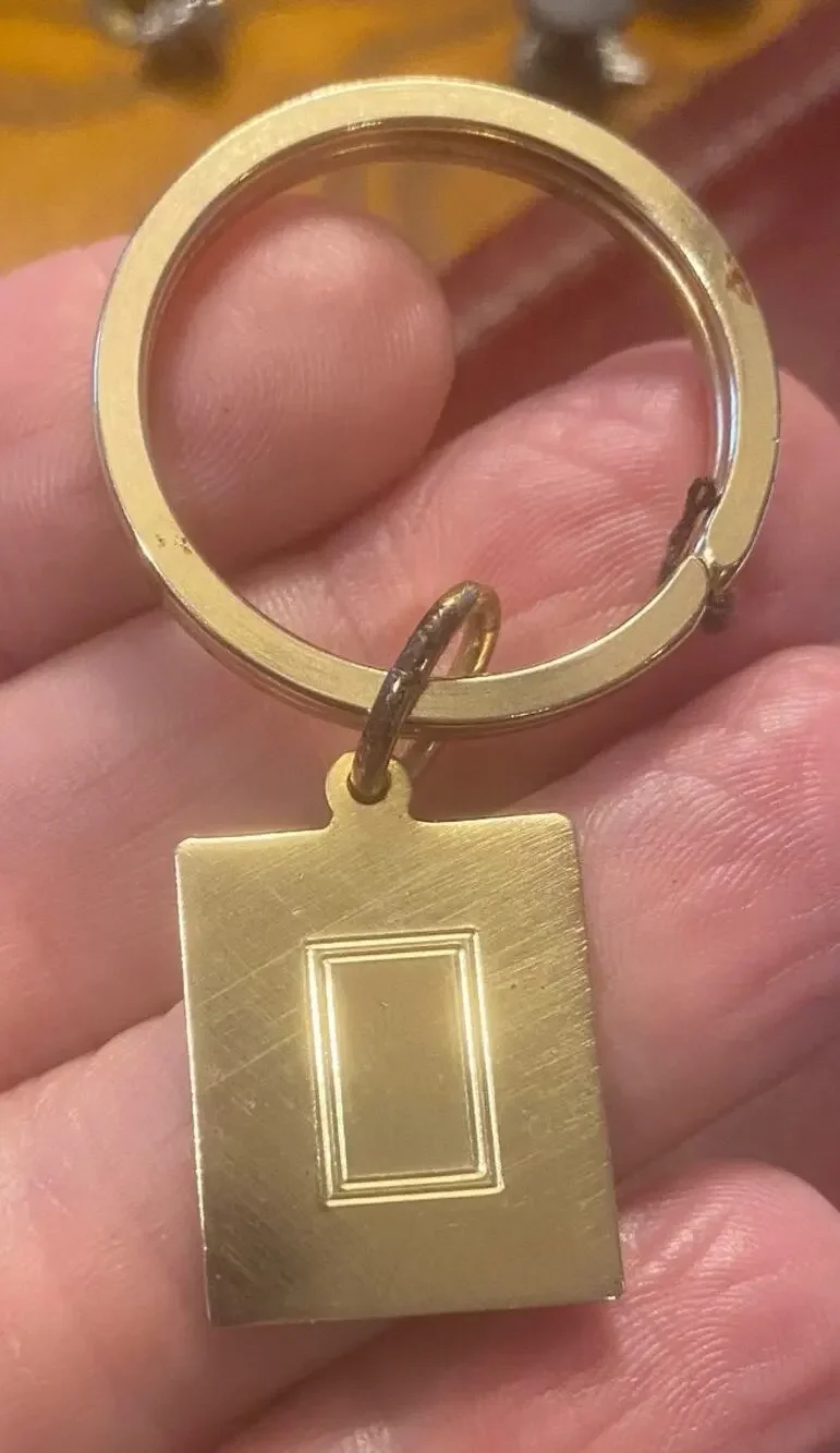 VTG Gold Tone Key Ring, Space for Monoram
